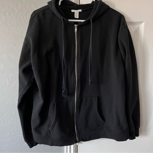 Full Tilt Oversized Women's Black Zip Hoodie